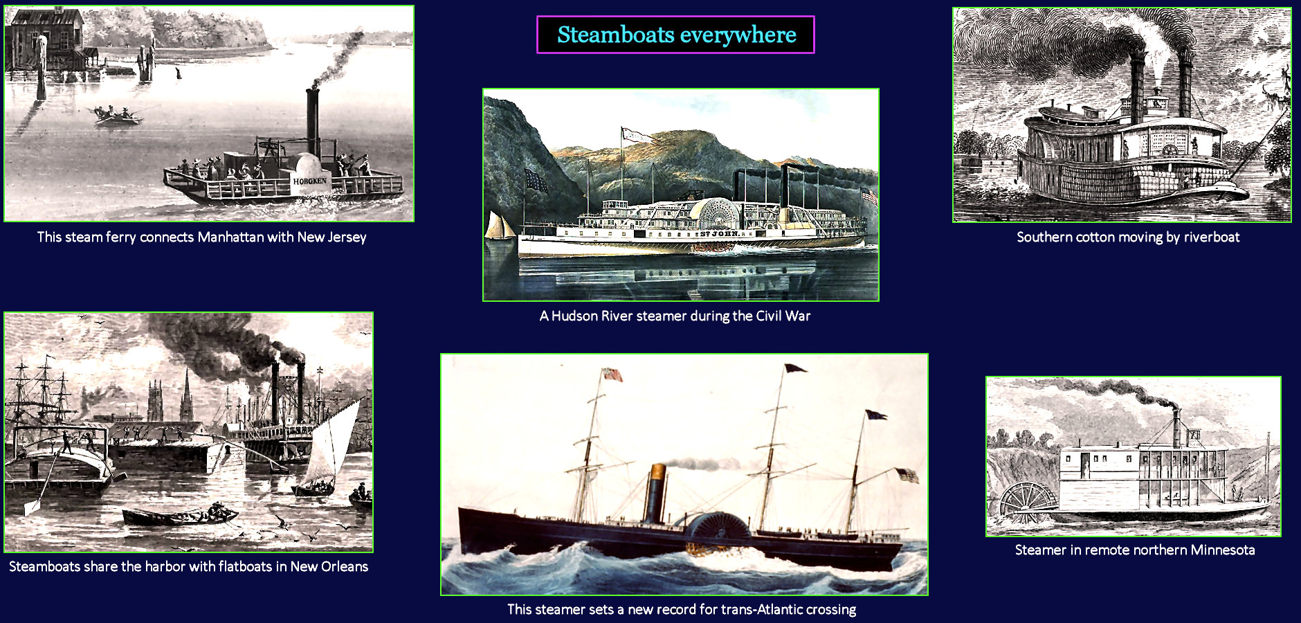 Commercial steamers, 1860s